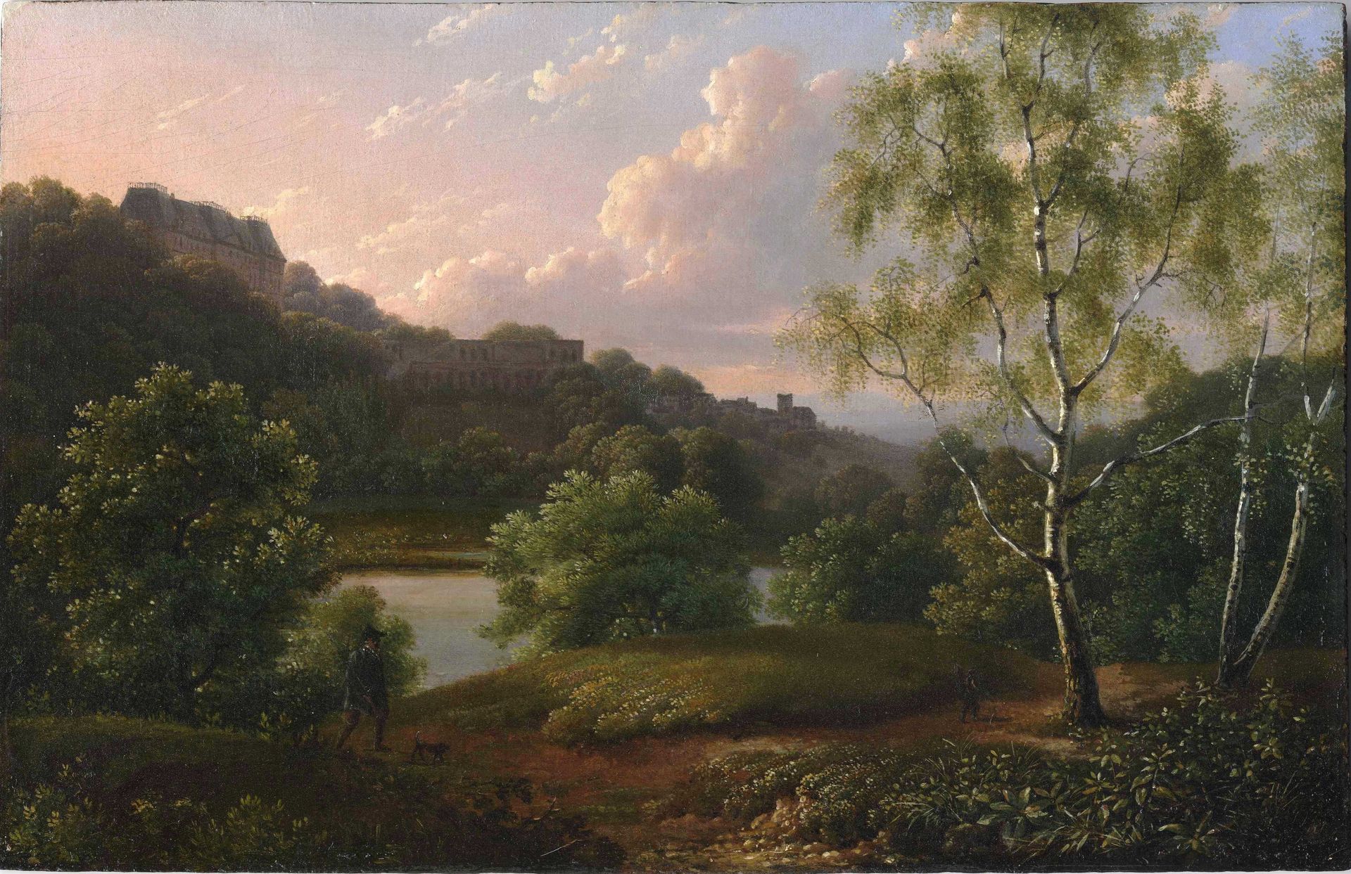 Chasseur Au Pied Du Château De Meudon by Jean-Joseph-Xavier Bidauld