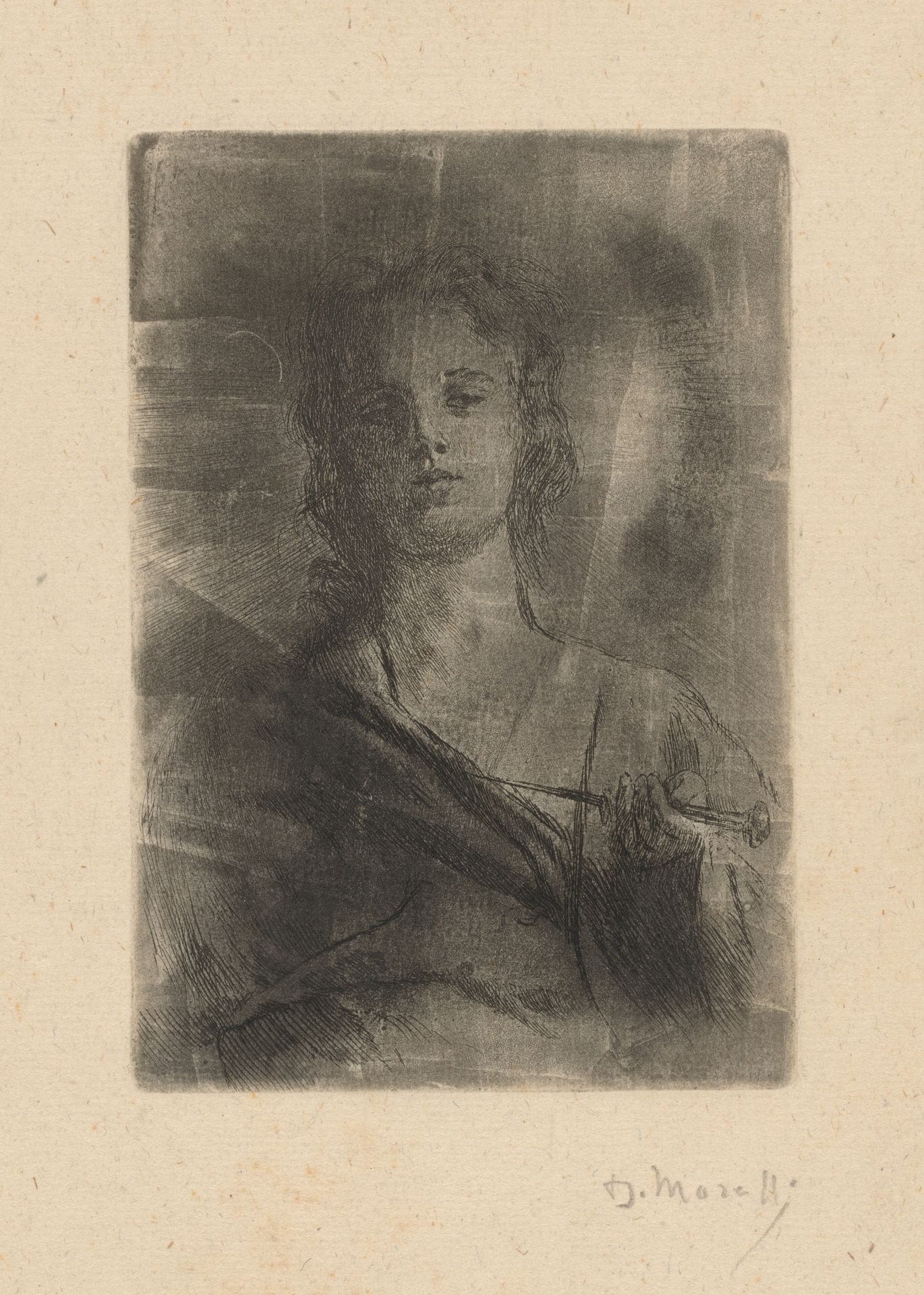 Personification of Engraving (Allegoria dell'incisione) by Domenico Morelli