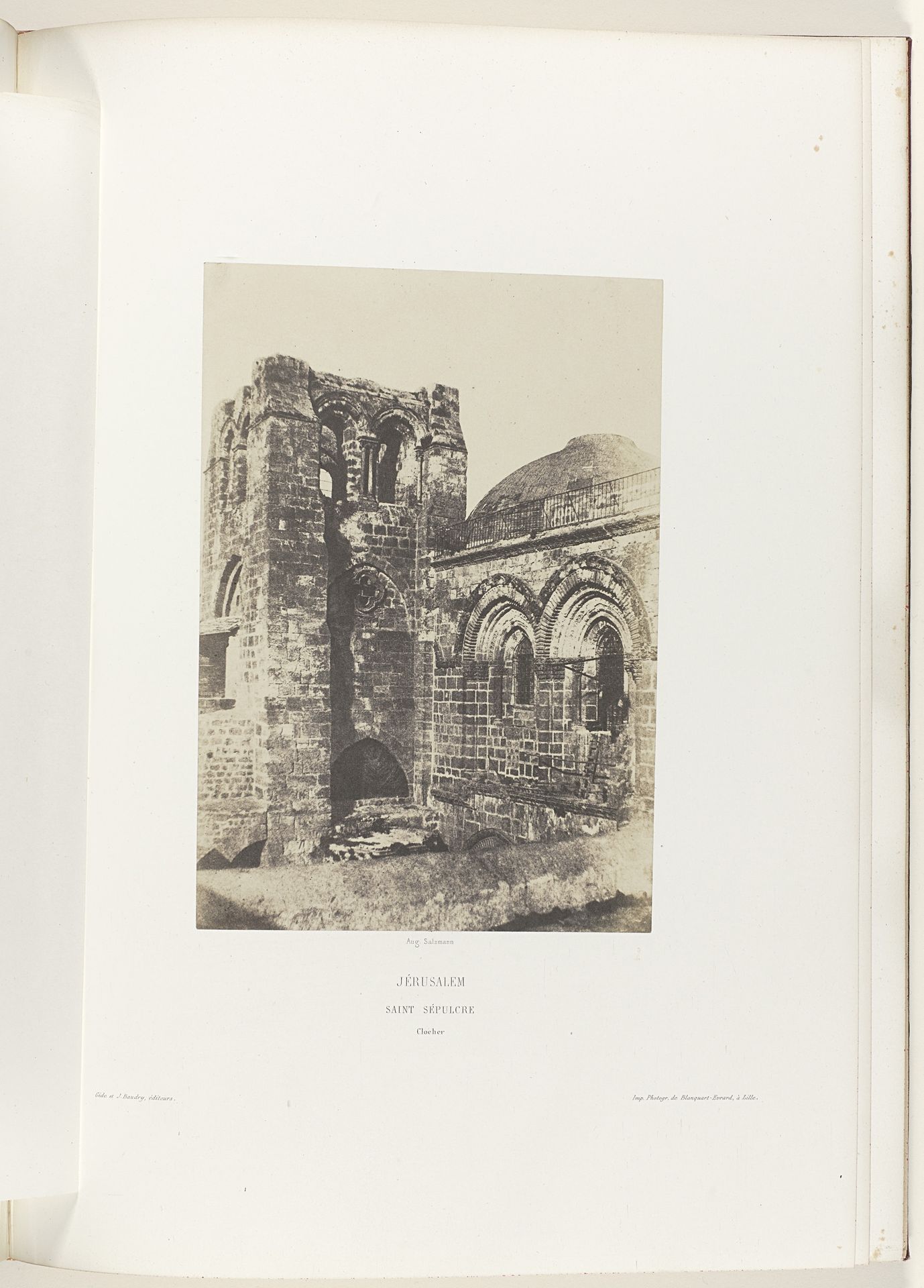 Toren van de Heilig Grafkerk te Jeruzalem by Auguste Salzmann