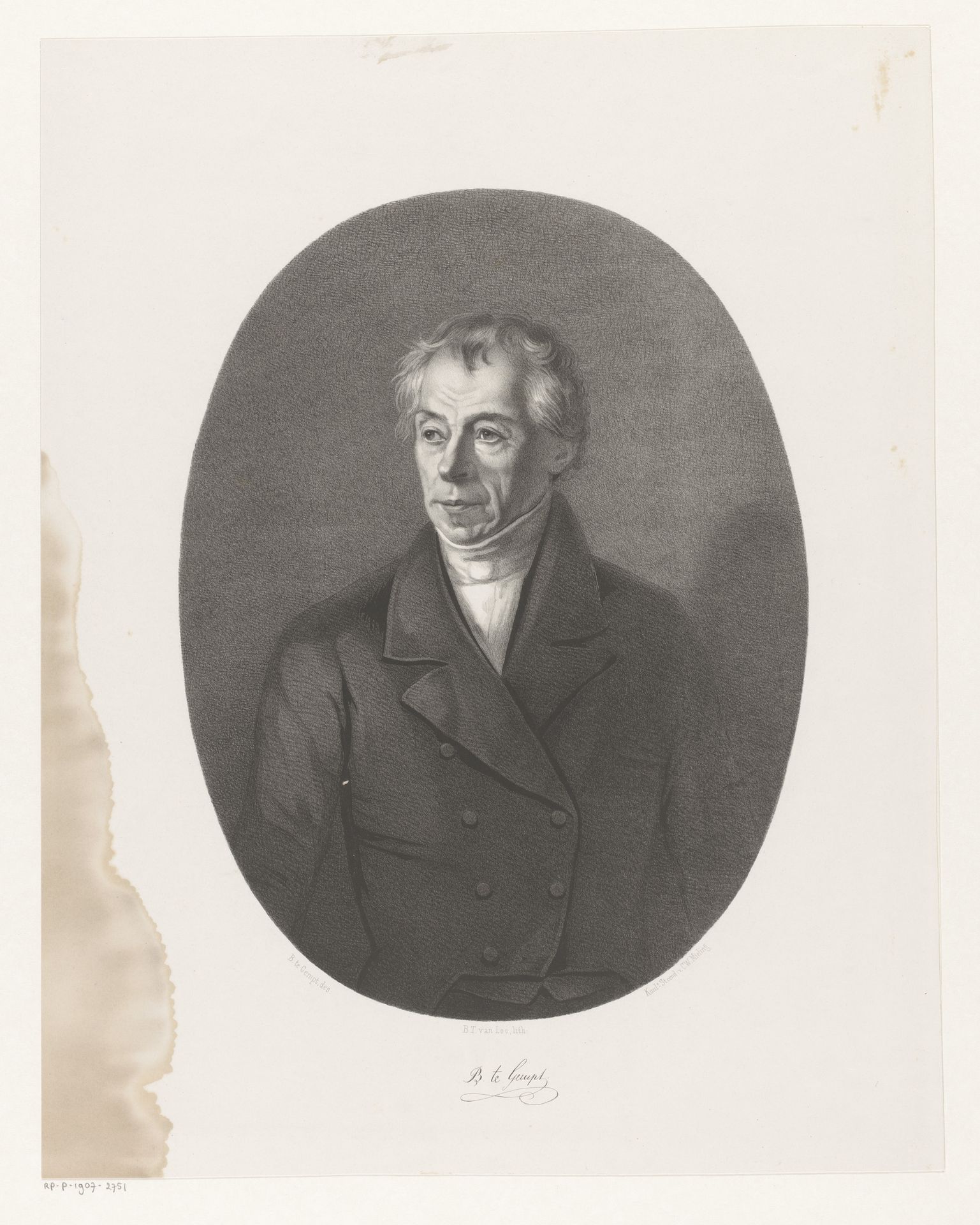 Portret van Bernhardt te Gempt by Bernardus Theodorus van Loo