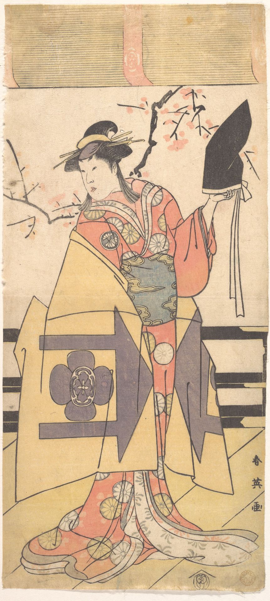 The Third Segawa Kikunojo as (?) Wife of Kudo Suketsune in a Soga Play by Katsukawa Shun'ei