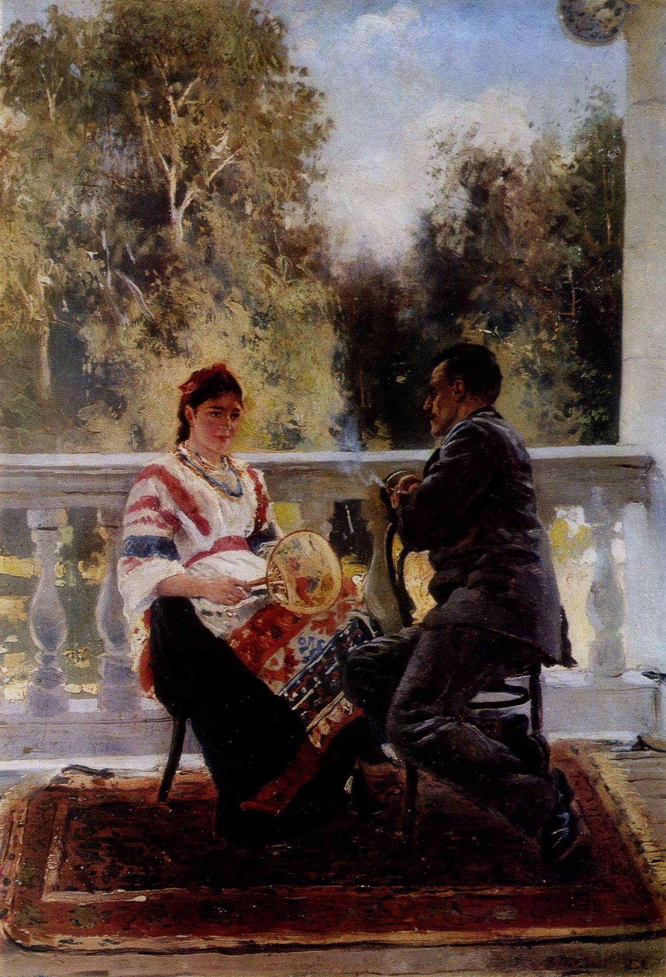 Conversation by Vladimir Makovsky