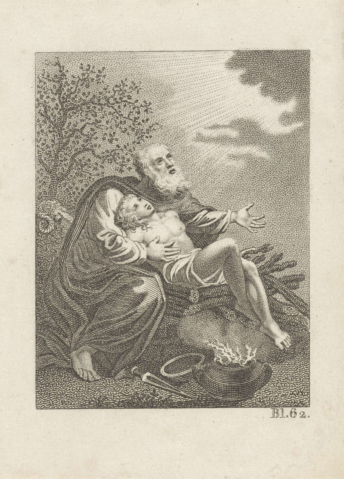 Offer van Isaak by Philippus Velijn