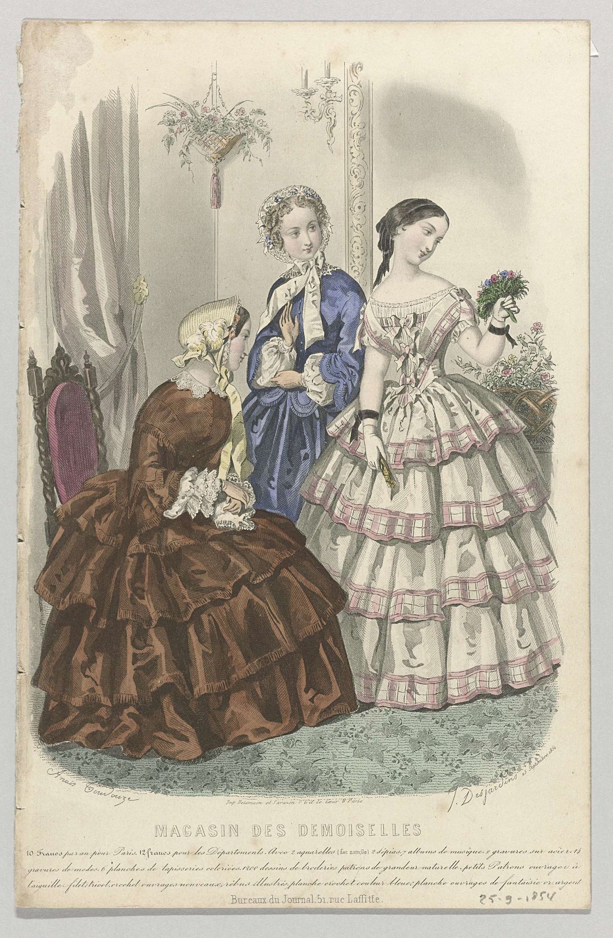 Magasin des Demoiselles, 25 septembre 1854 by J. Desjardins