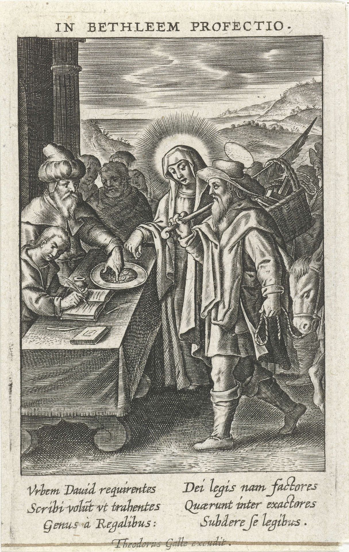 Volkstelling te Bethlehem by Theodoor Galle