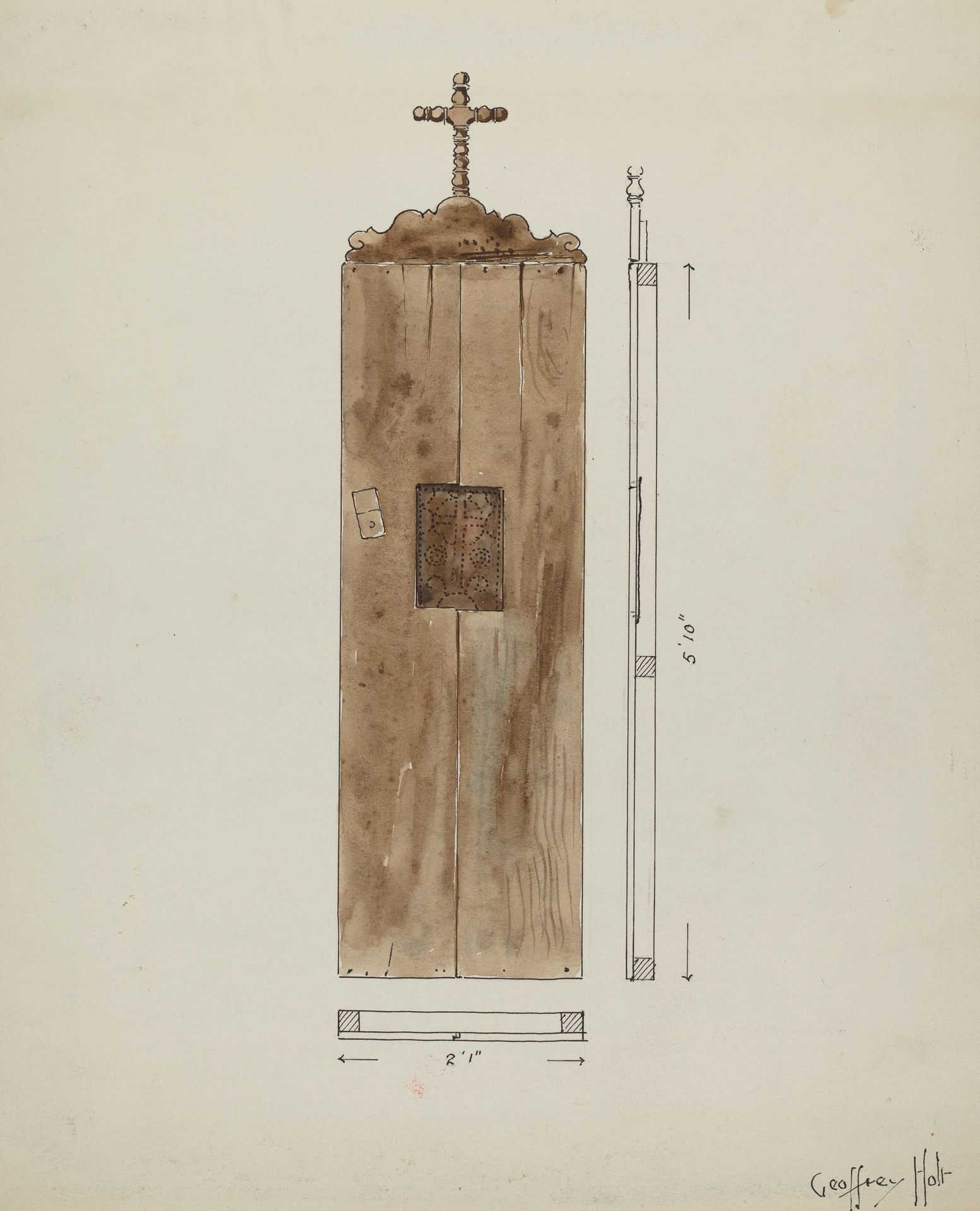 Side of Original Confessional by Geoffrey Holt