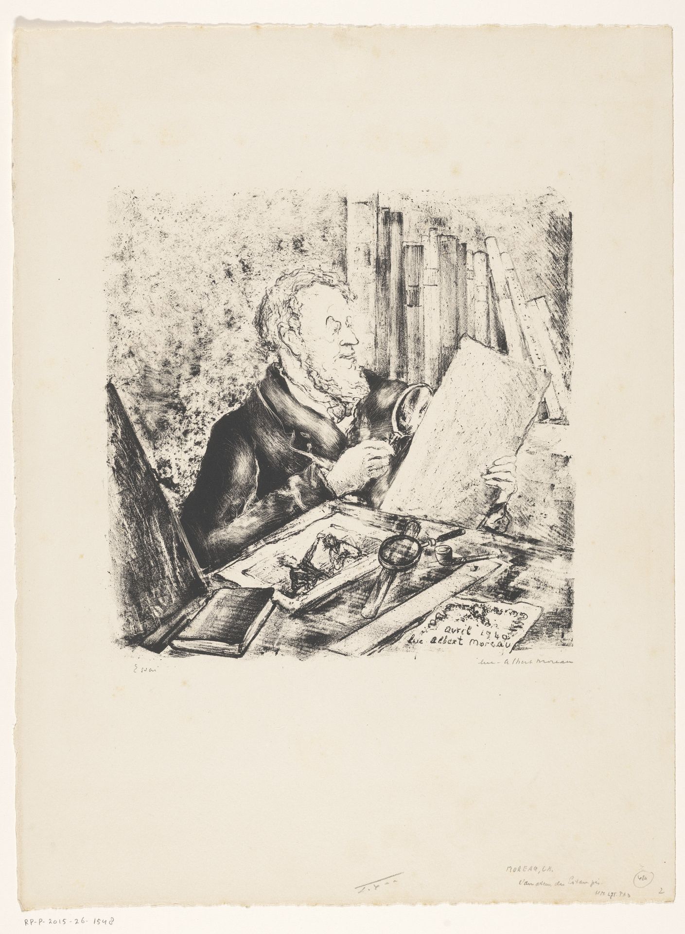 Verzamelaar van prenten by Luc-Albert Moreau
