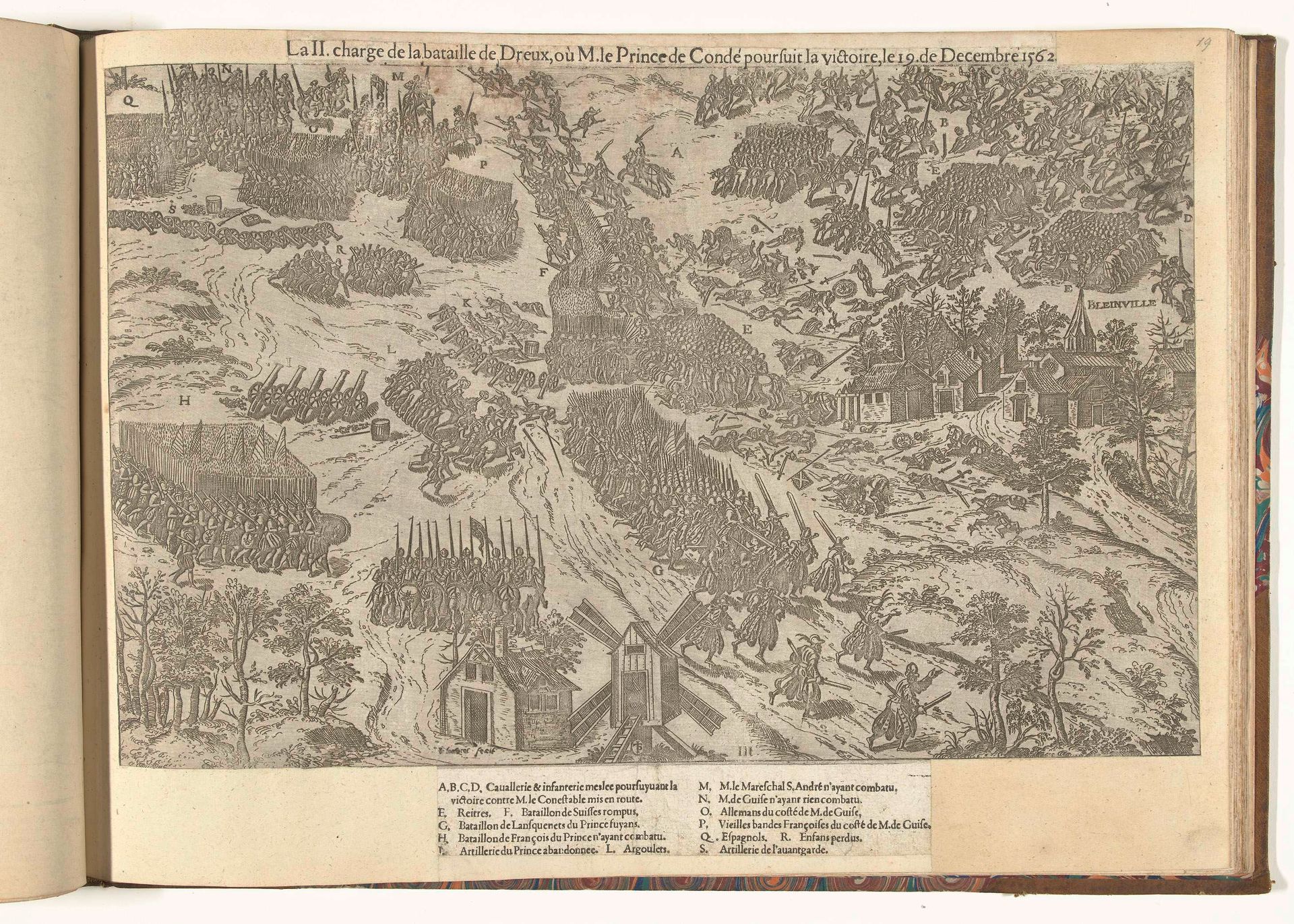 Slag bij Dreux, tweede treffen, 1562 by Jean Perrissin