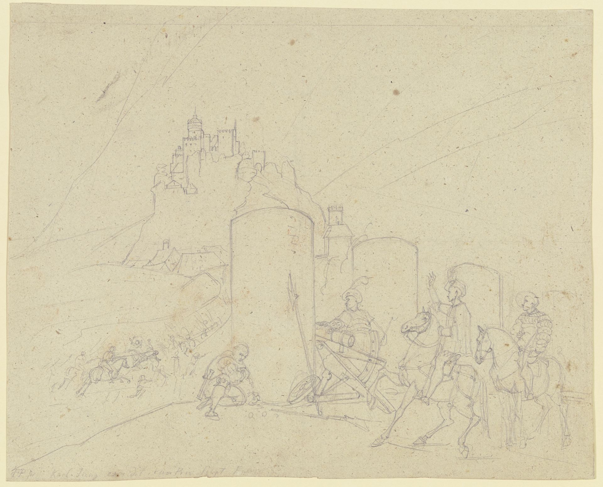 Siege of a castle by Franz Pforr