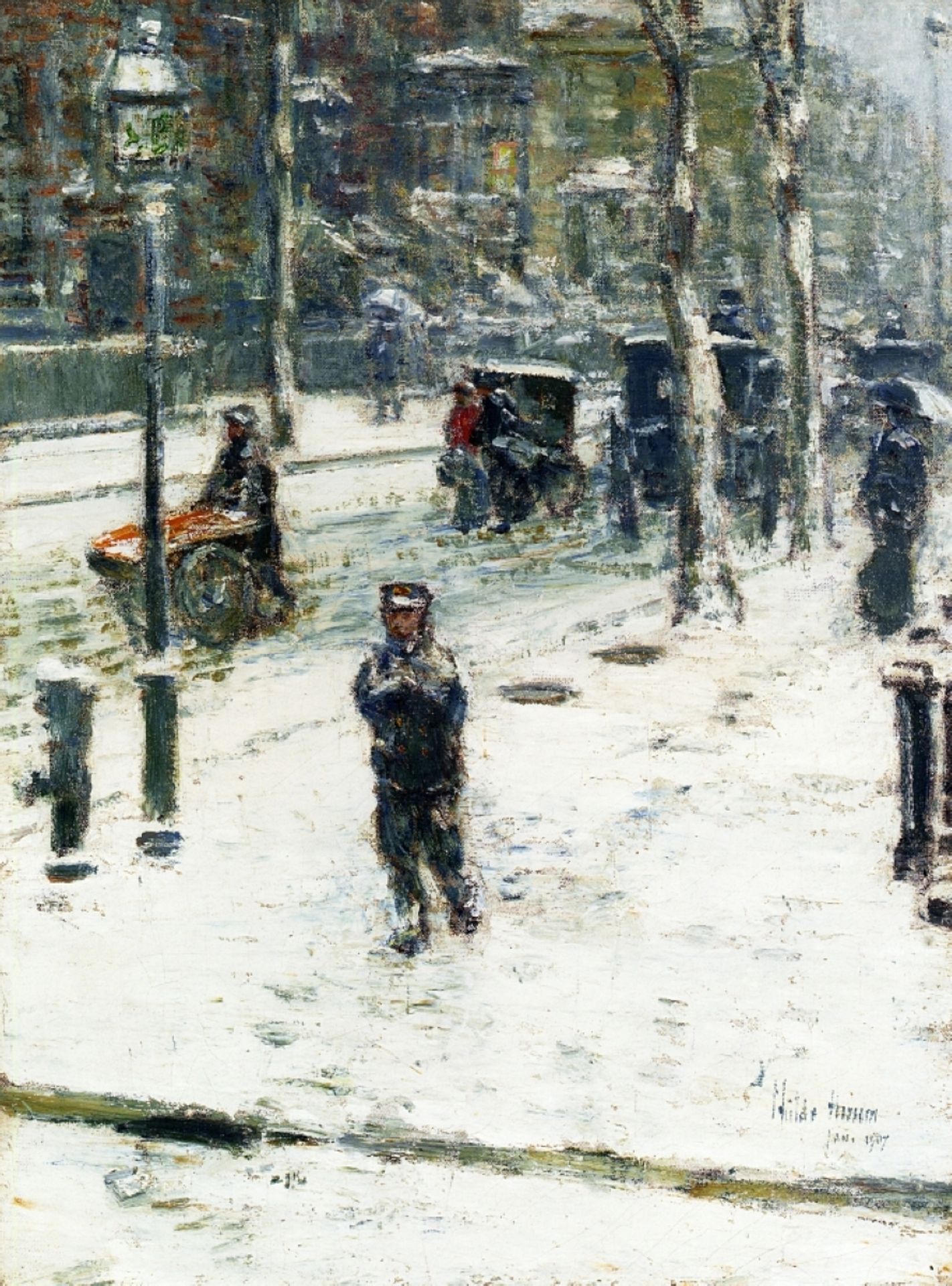 Snow Storm, Fifth Avenue by Childe Hassam