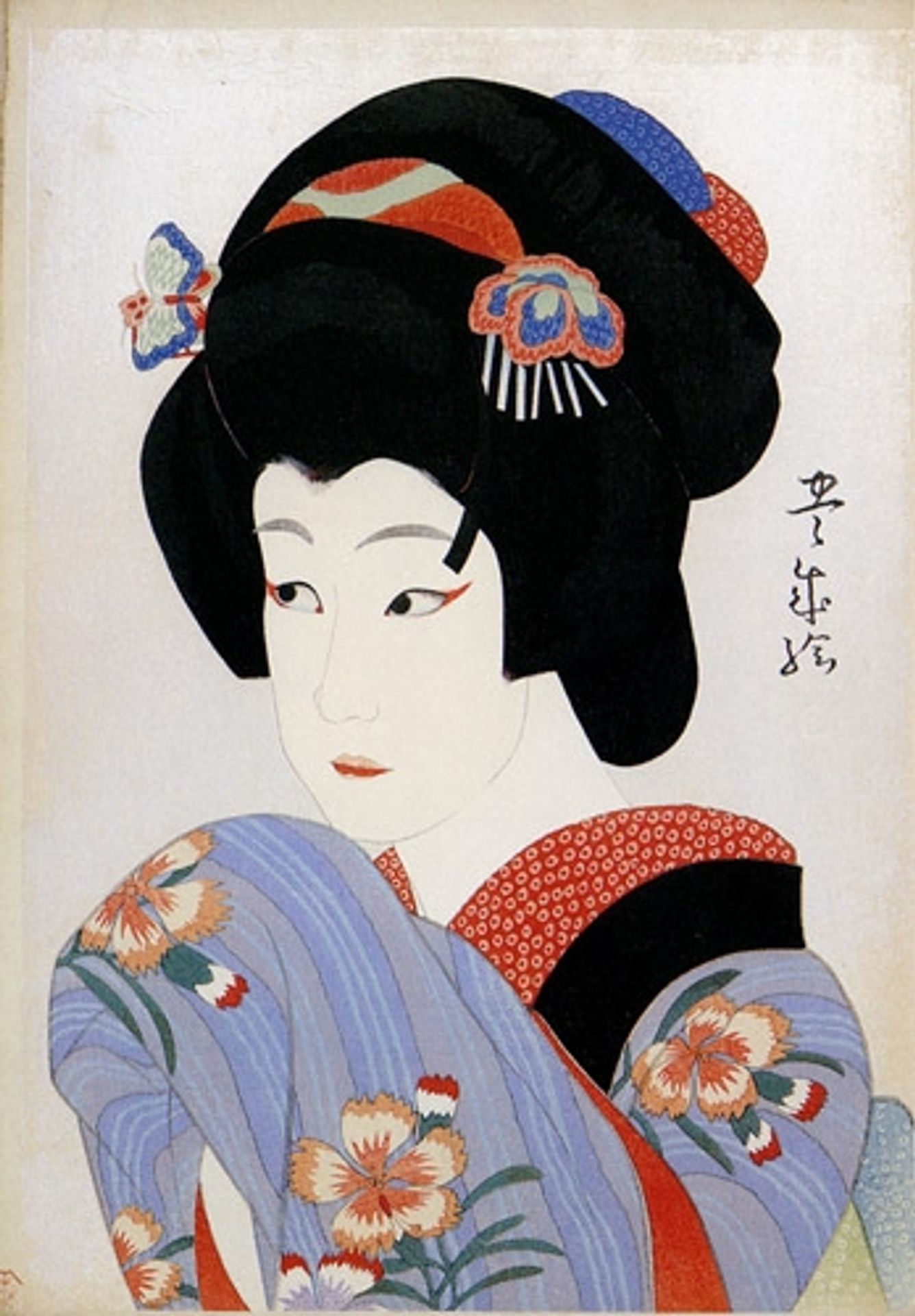 Ichikawa Shocho II as Oman by Yamamura Toyonari