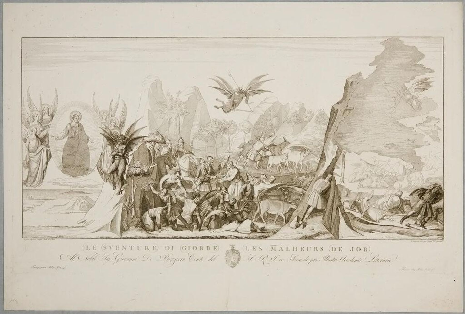 The History of Job: The Almighty Giving Audience to Satan by Conte Carlo Lasinio