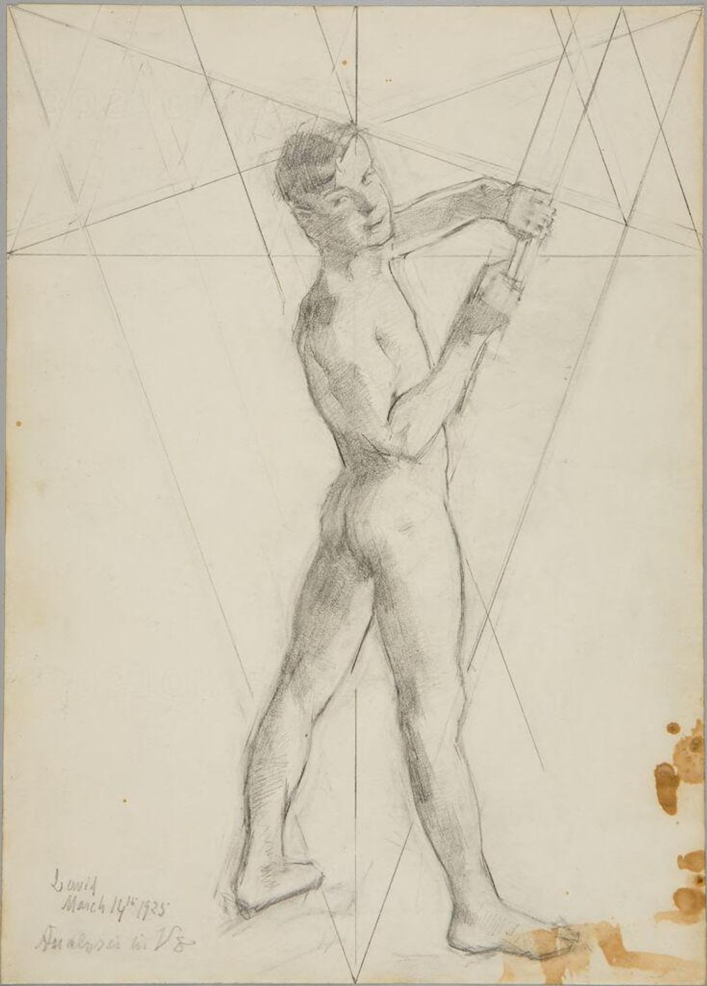 Standing Sketch of David by Denman Waldo Ross