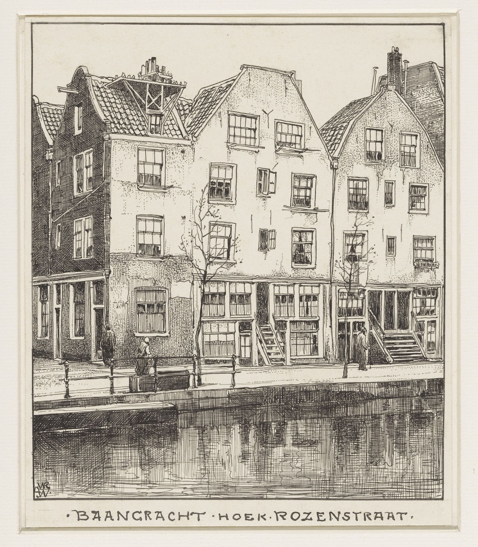 Baangracht hoek Rozenstraat te Amsterdam by Willem Wenckebach