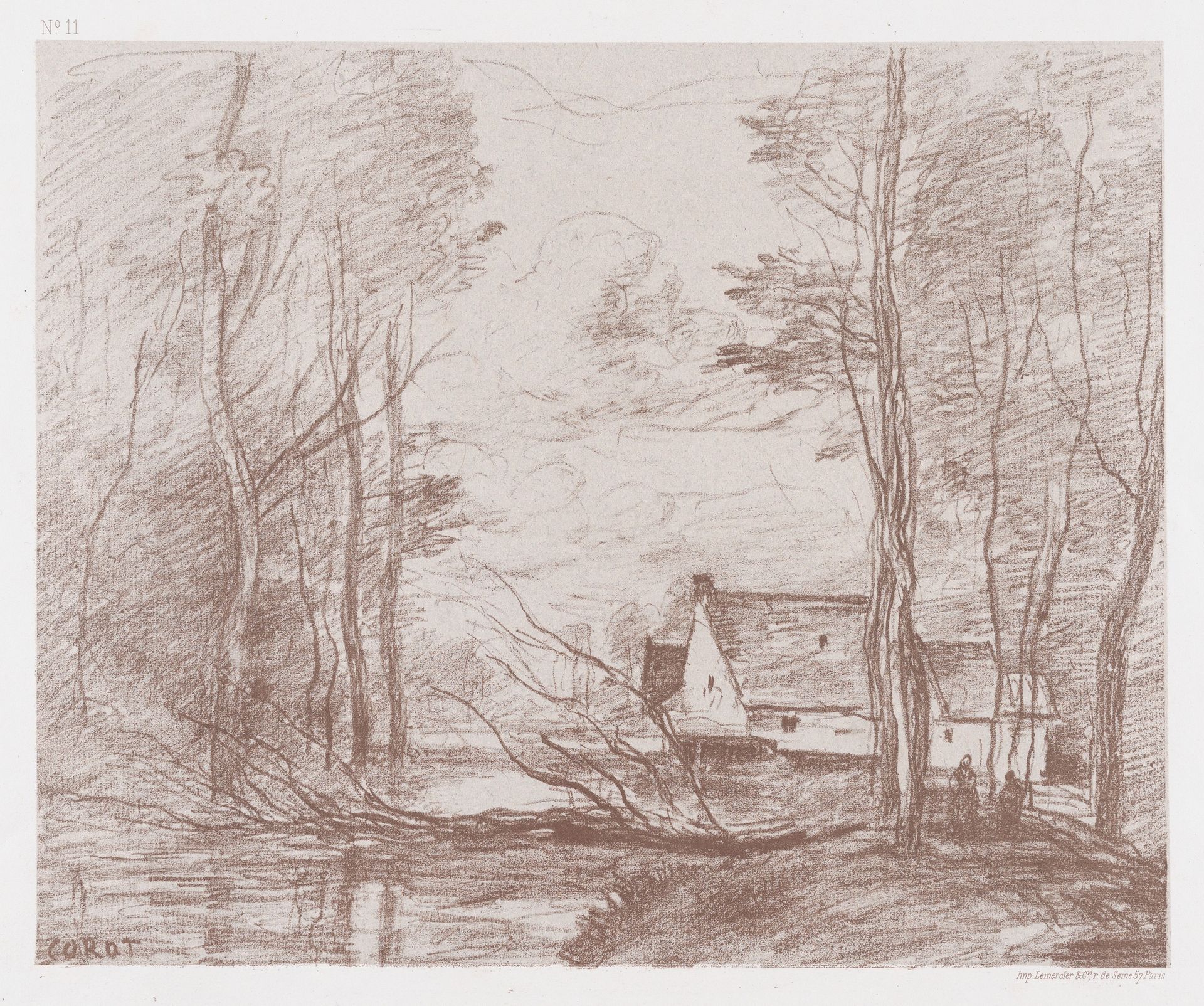 The Mill at Cuincy, Near Douai by Camille Corot