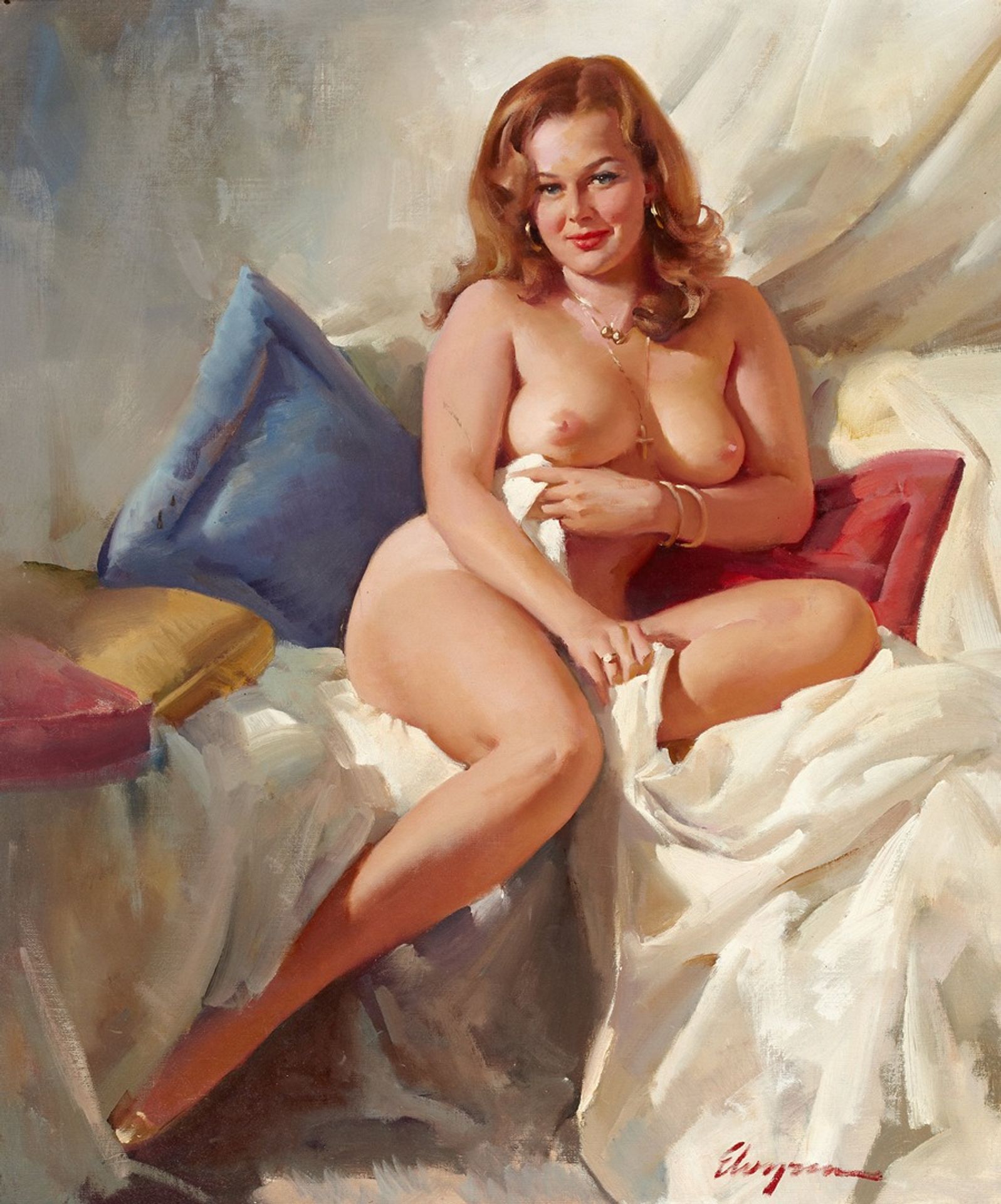 Nude Portrait by Gil Elvgren