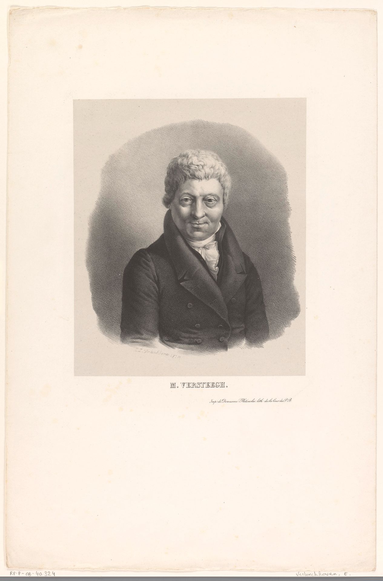 Portret van Michiel Versteegh by Eugène Verboeckhoven