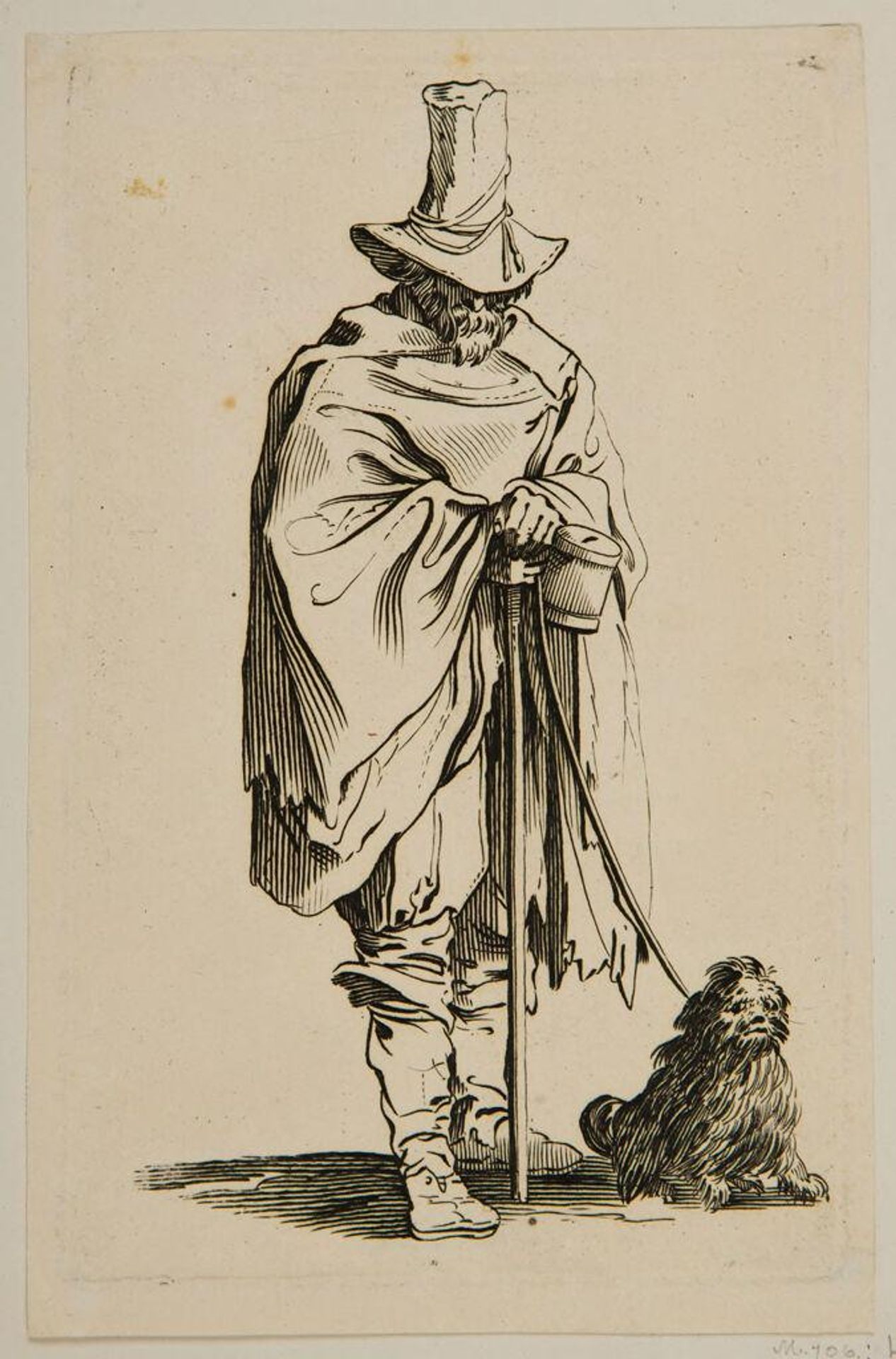 Blind Man with his Dog by Jacques Callot