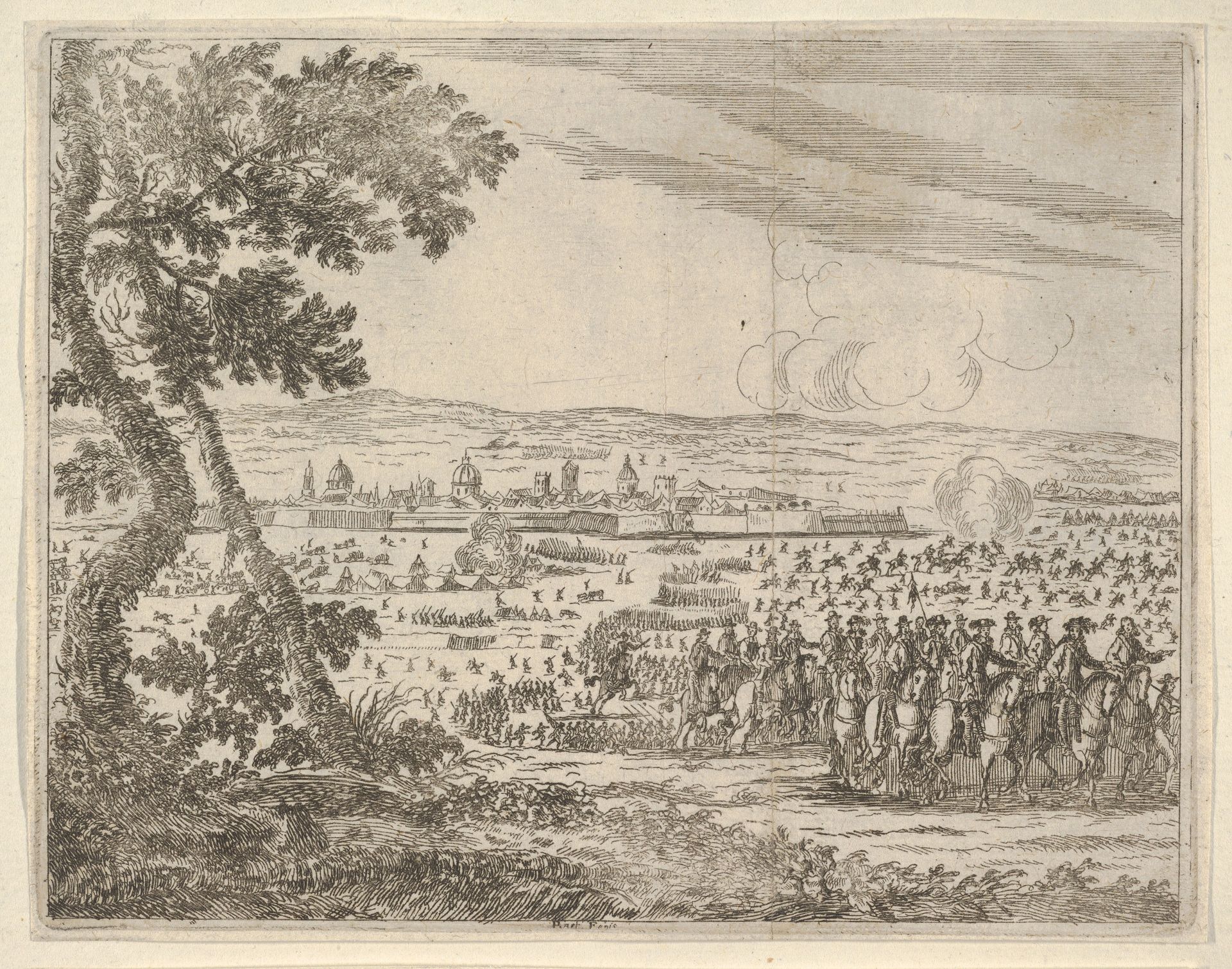 Francesco I d'Este Dissolved the Seige of Reggio, from L'Idea di un Principe ed Eroe Cristiano in Francesco I d'Este, di Modena e Reggio Duca VIII [...] by Bartolomeo Fenice (Fénis)
