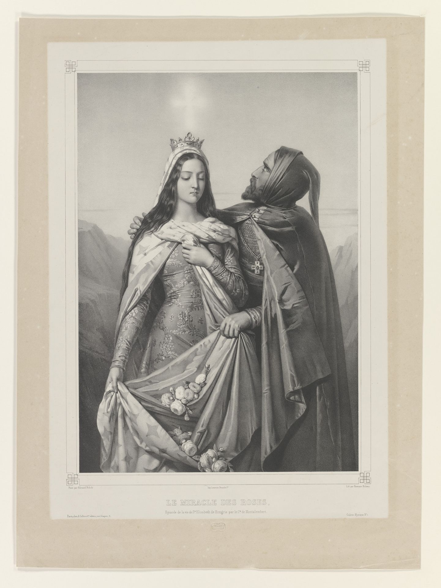 Heilige Elizabeth en het mirakel van de rozen by Hermann Eichens
