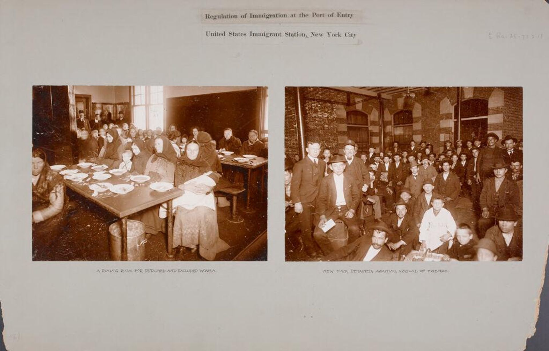 Races, Immigration: United States. New York. New York City. Immigrant Station: Regulation of Immigration at the Port of Entry. United States Immigrant Station, New York City by J. H. Adams