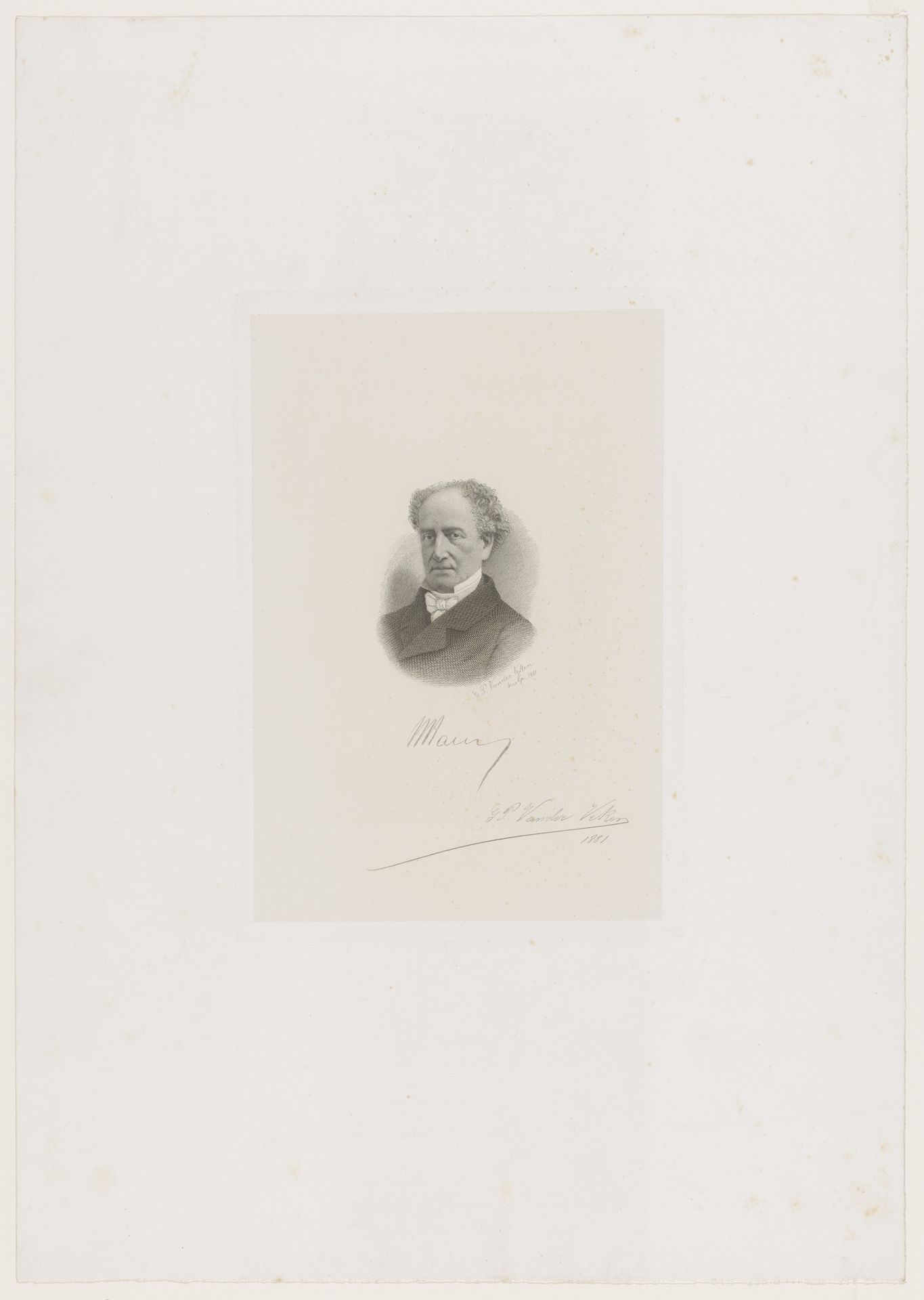Portret van een onbekende man by Willem Philip van der Veken