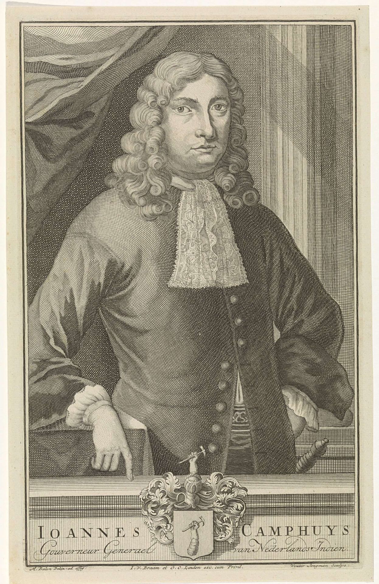 Portret van Johannes Camphuys, gouverneur-generaal van Nederlands-Indië by Wouter Jongman