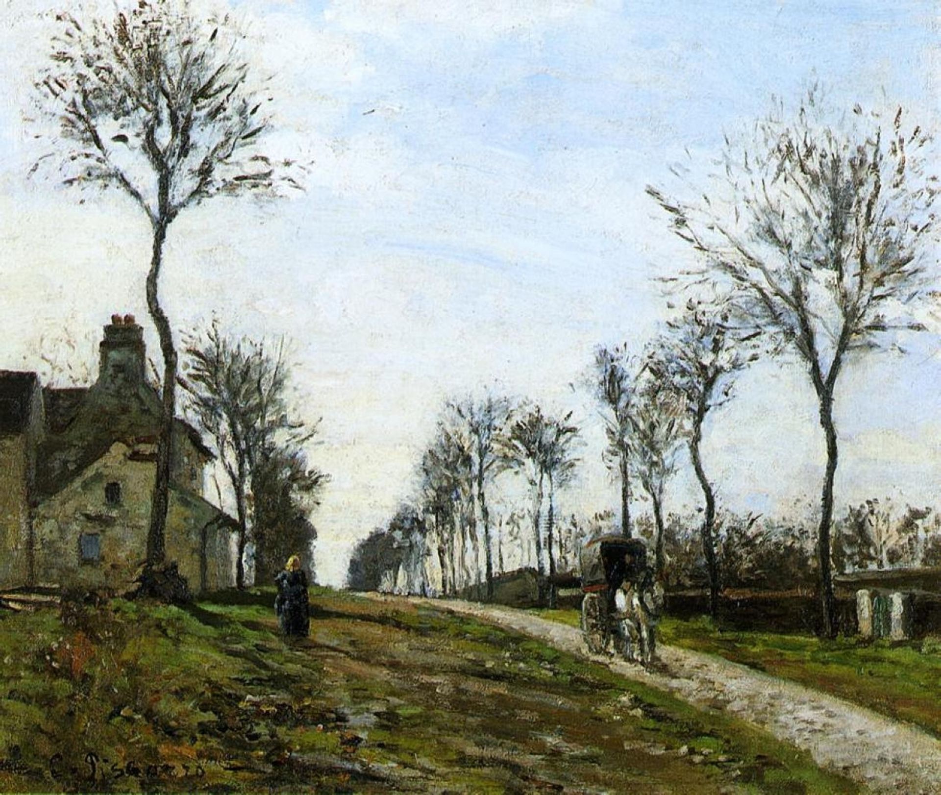 Road to Louveciennes by Camille Pissarro