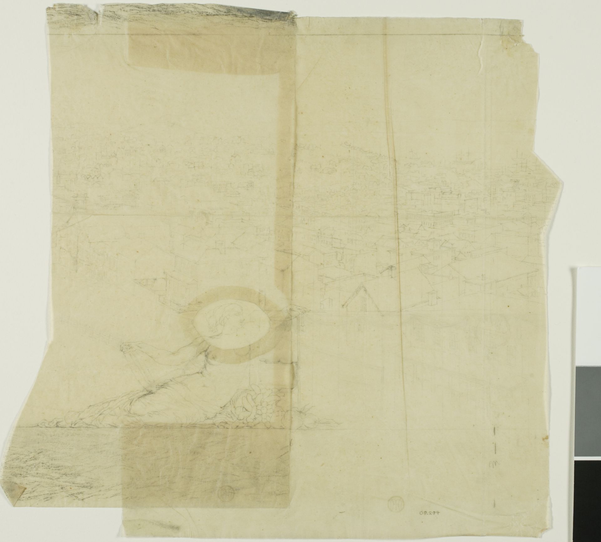 Study for San Francisco, center left section by Charles Meryon