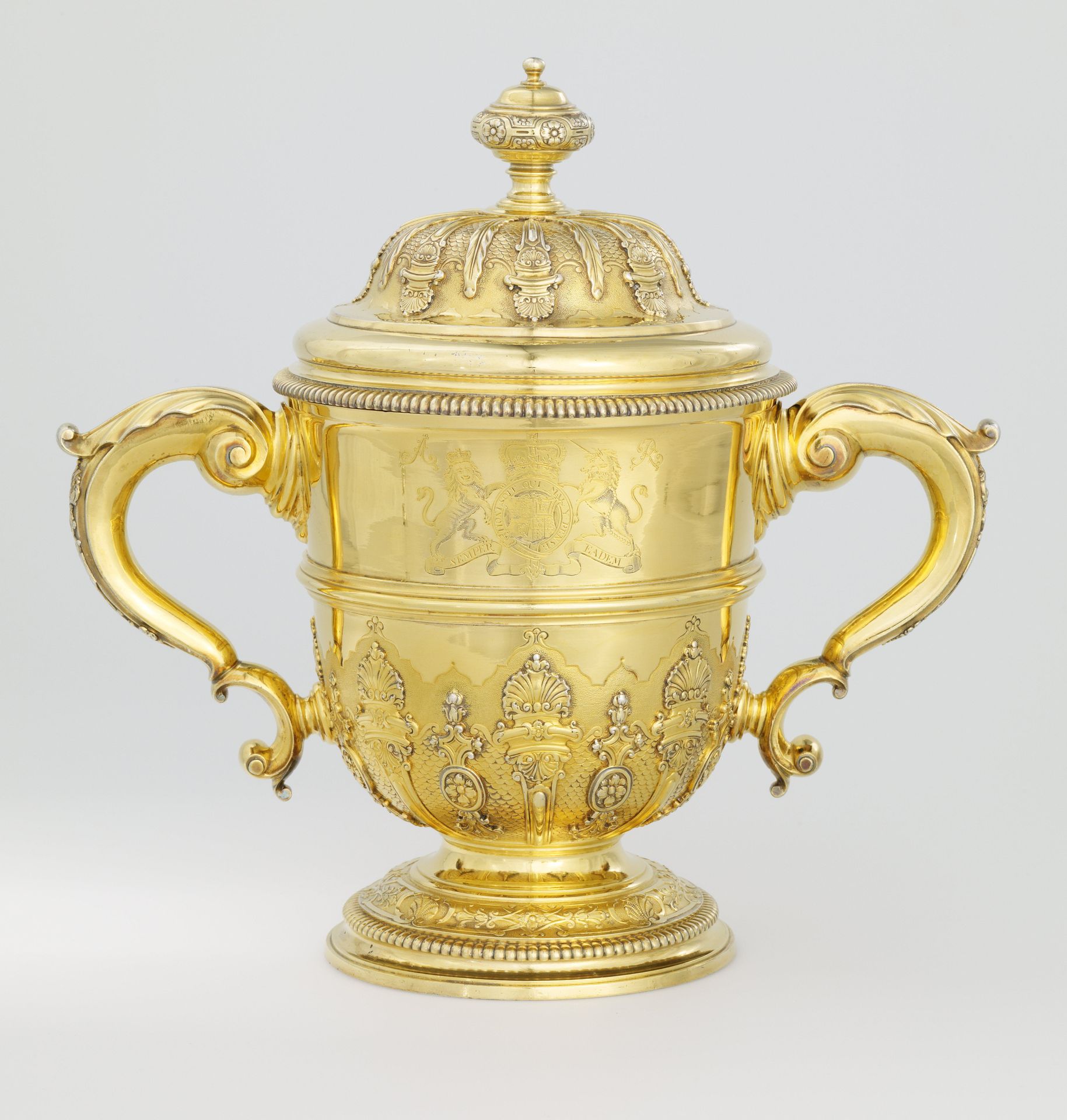Two-handled cup with cover by David Willaume II