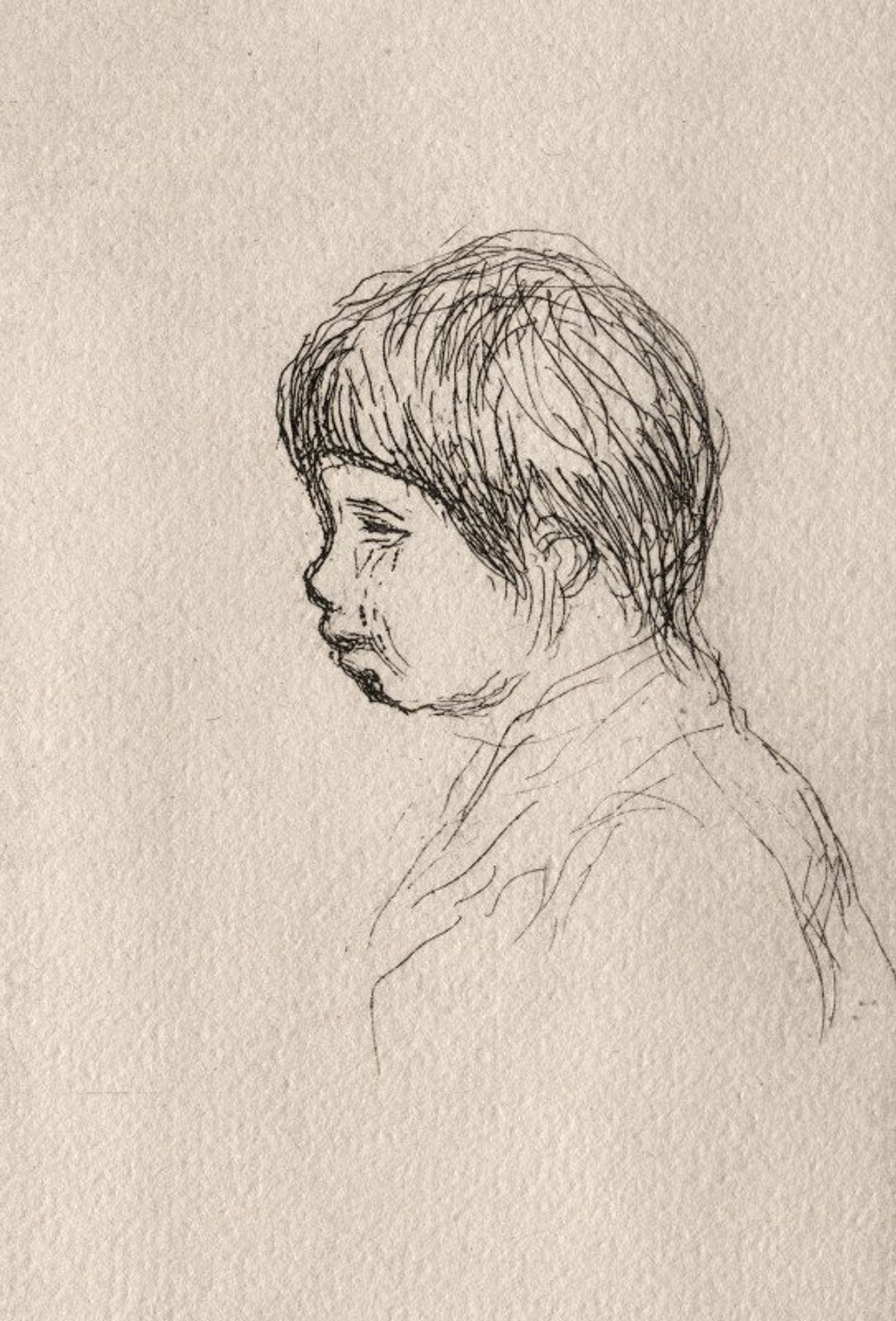 Claude Renoir, the Artist’s Son, in Profile by Pierre-Auguste Renoir