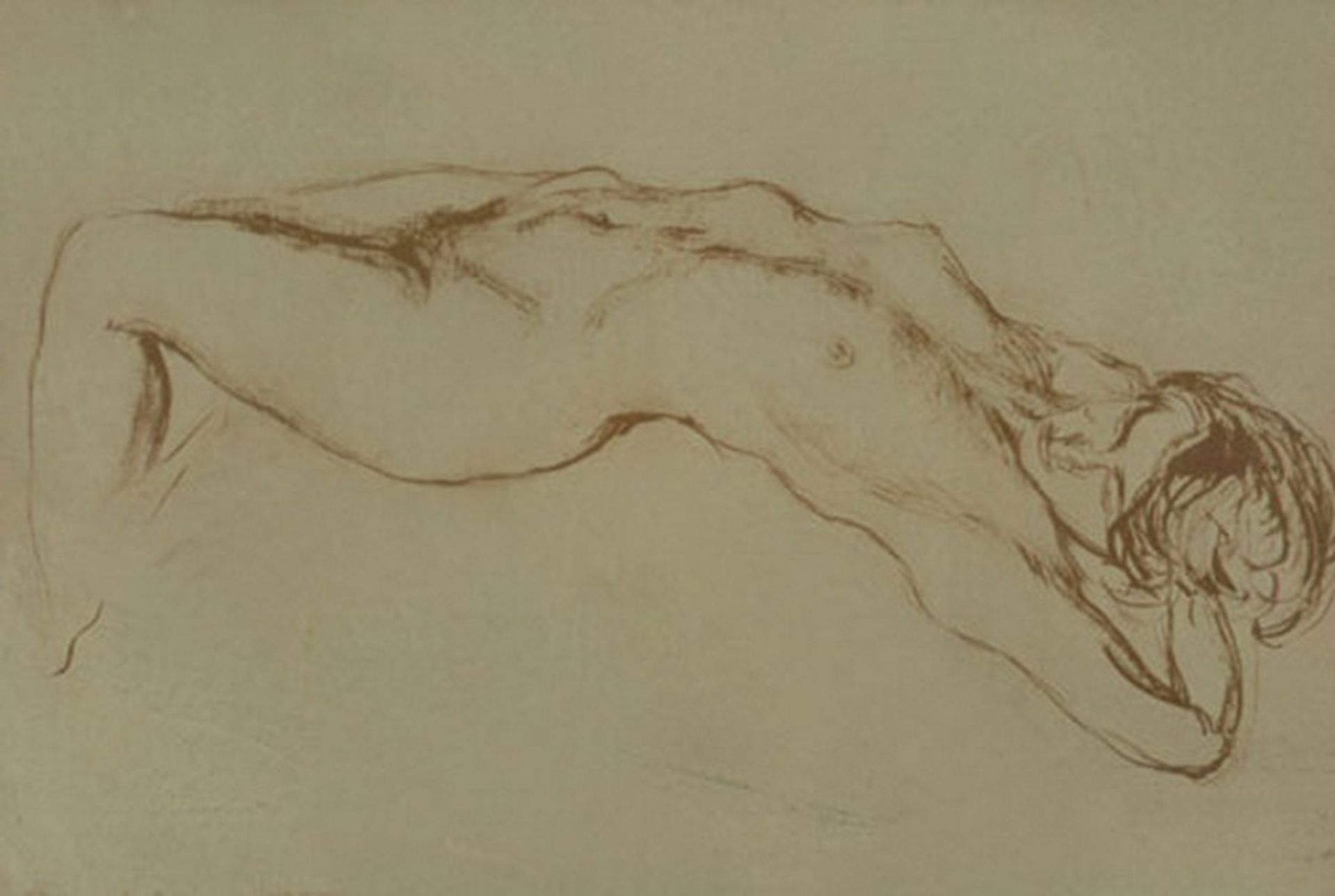 Naked female form by Alekos Kontopoulos