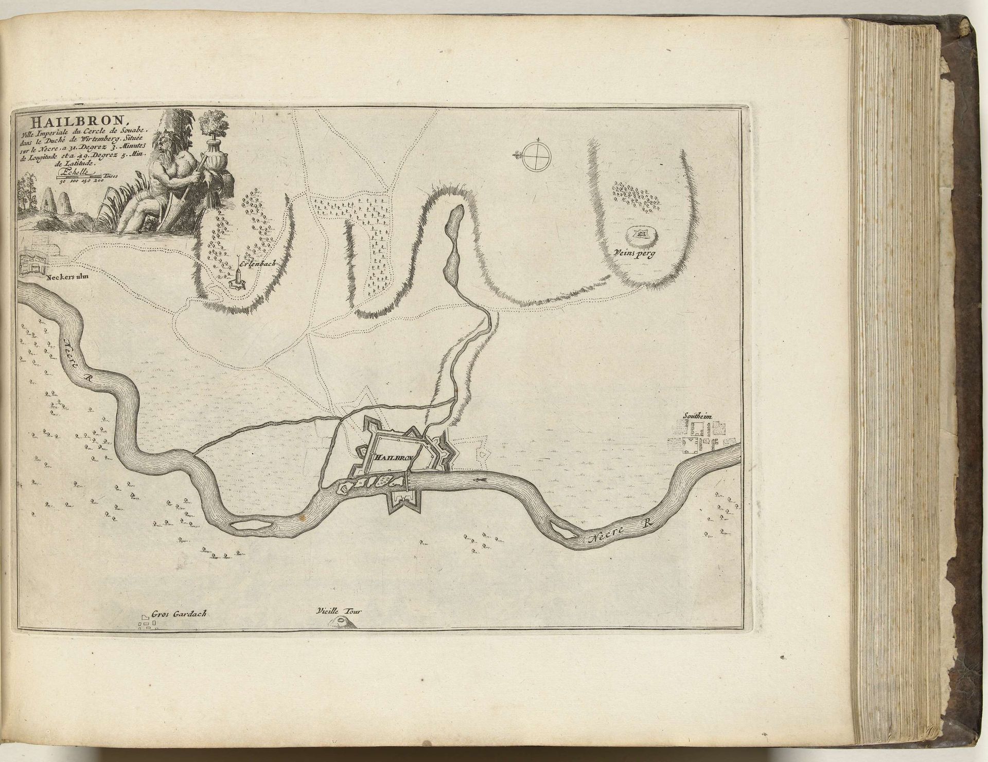 Plattegrond van Heilbronn, ca. 1693-1696 by Anonymous