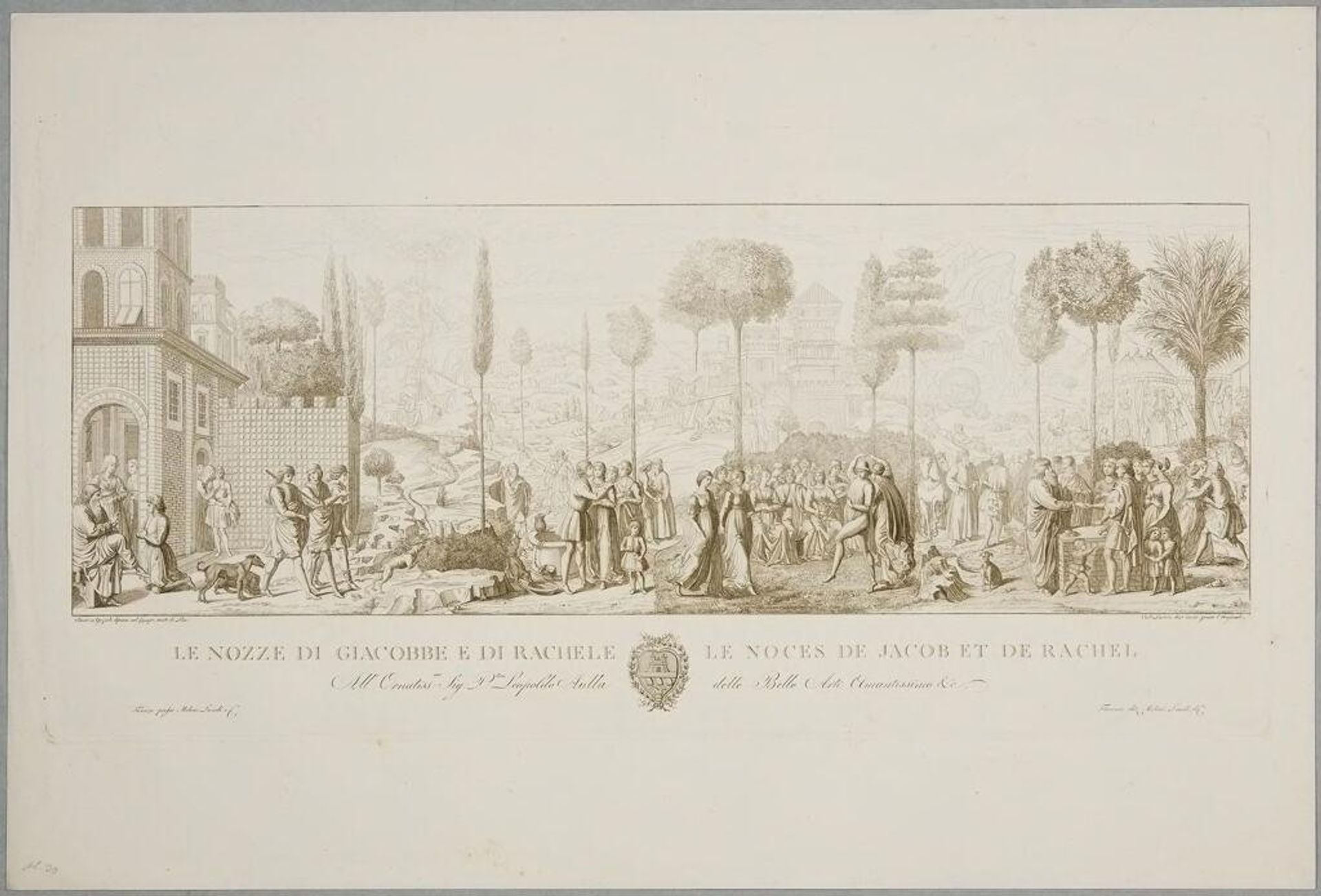 The Nuptials of Jacob and Rachel by Conte Carlo Lasinio