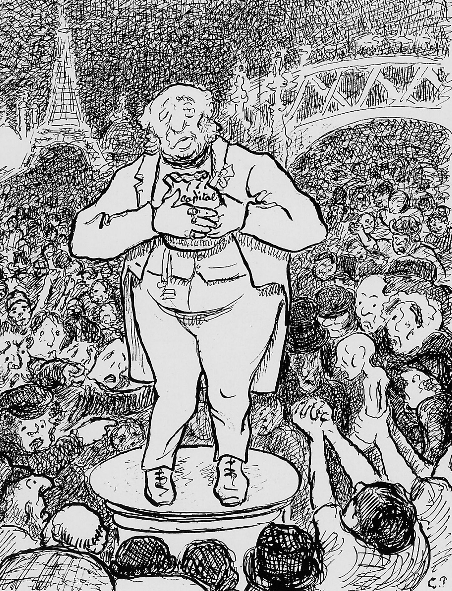The war of haves and have nots by Camille Pissarro