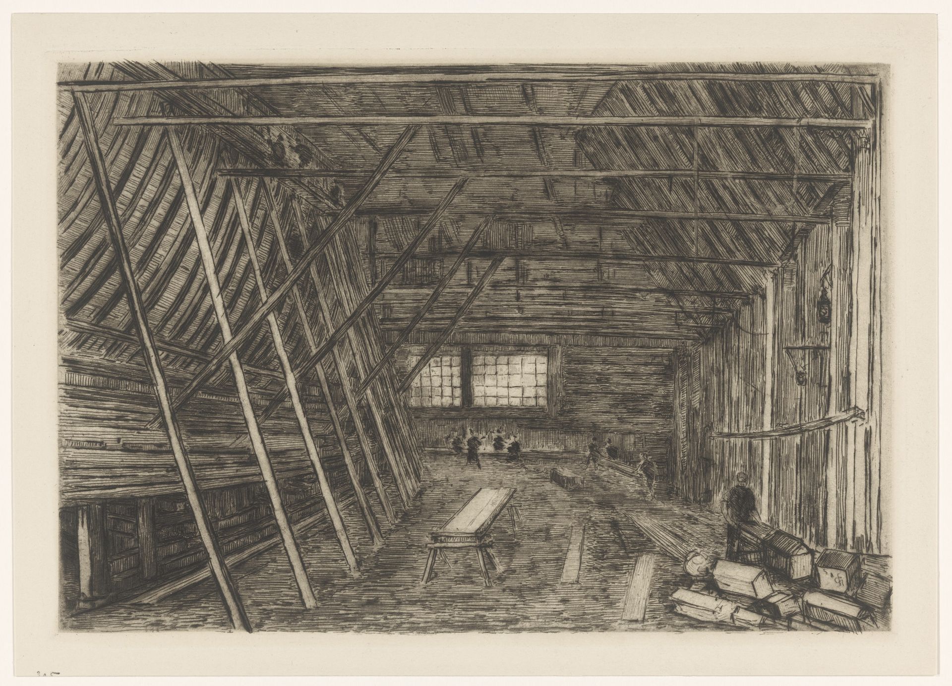 Werkplaats in een werf in Vlissingen by Carel Nicolaas Storm van 's-Gravesande