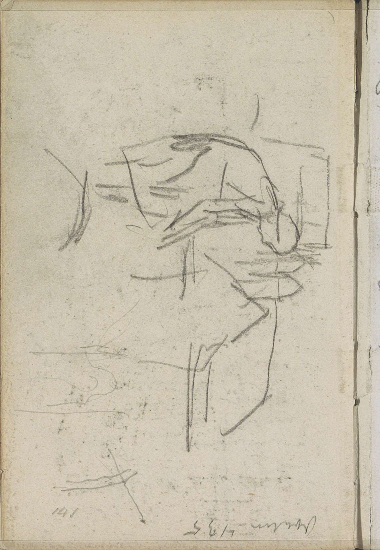 Voorovergebogen vrouw by George Hendrik Breitner