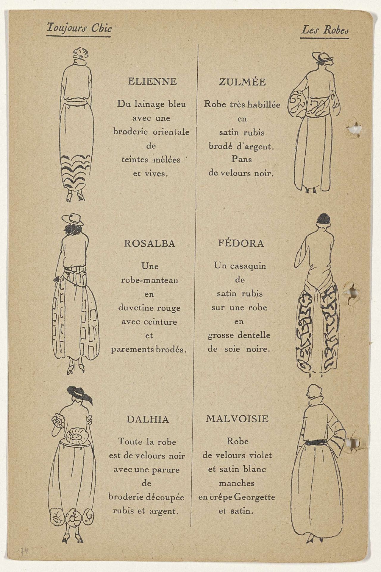 Toujours Chic Hiver 1921-1922: index by G-P. Joumard