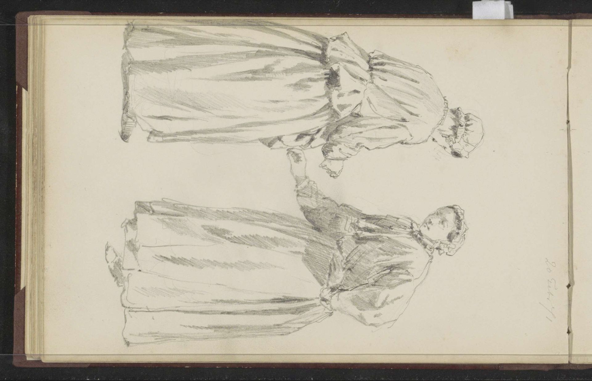 Twee vrouwen tegenover elkaar by Cornelis Springer