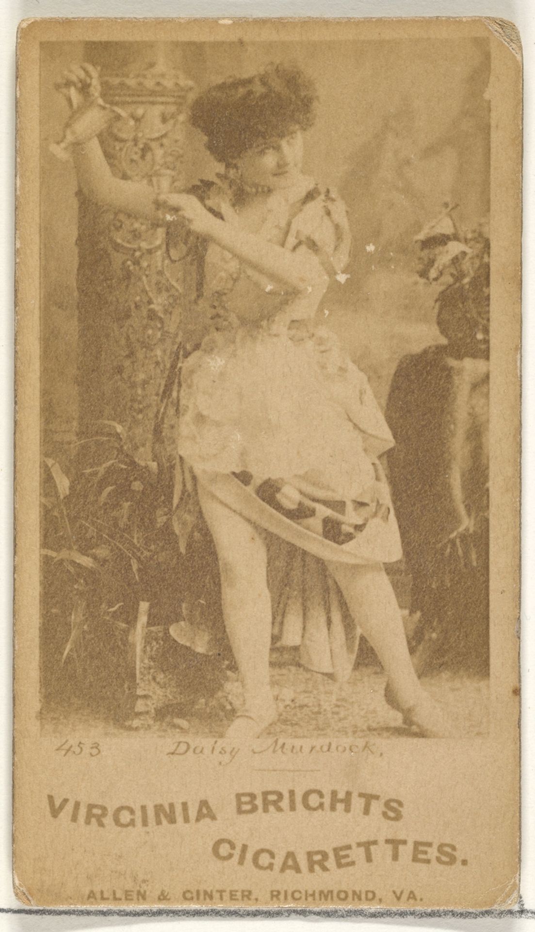Card 453, Daisy Murdoch, from the Actors and Actresses series (N45, Type 1) for Virginia Brights Cigarettes by Allen & Ginter