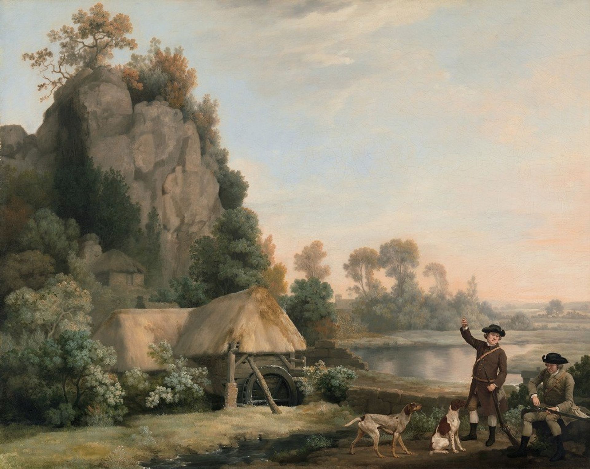 Two Gentlemen Going a Shooting, with a View of Creswell Crags, Taken on the Spot by George Stubbs