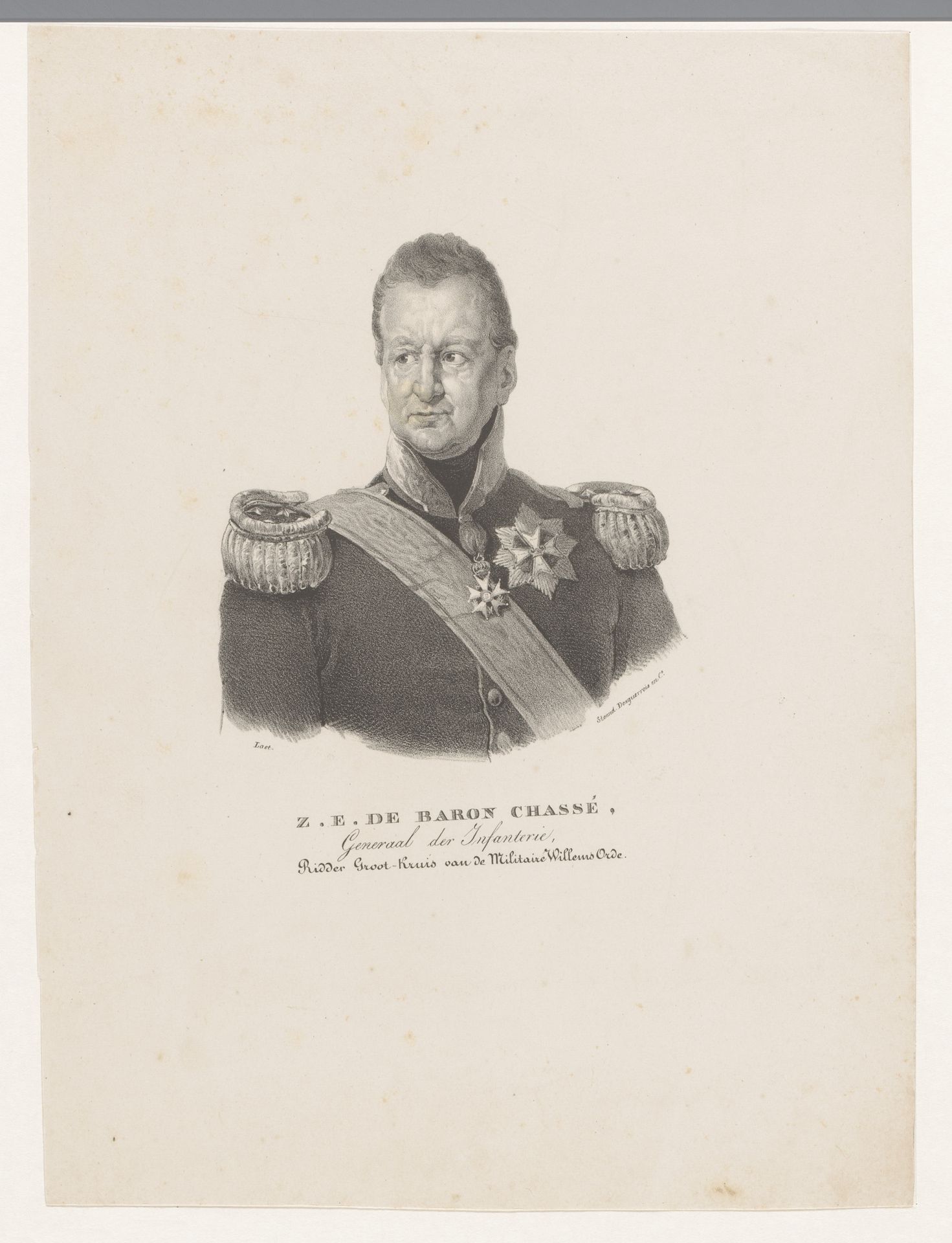 Portret van David Hendrik baron Chassé by Carel Christiaan Antony Last