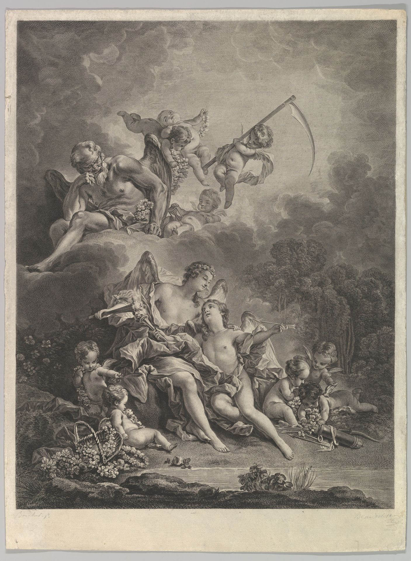 L'Hymen et l'Amour (Hymen and Cupid) by Jacques Firmin Beauvarlet
