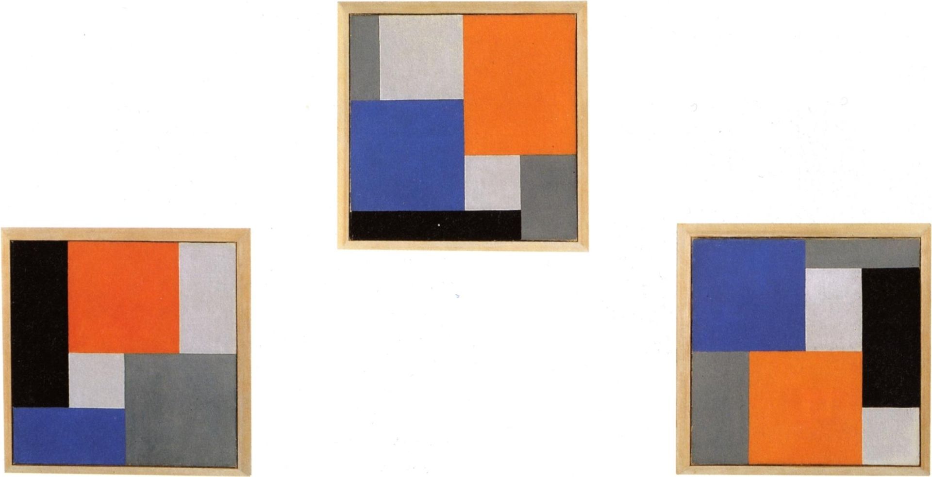 Composition XVIII in three parts by Theo van Doesburg