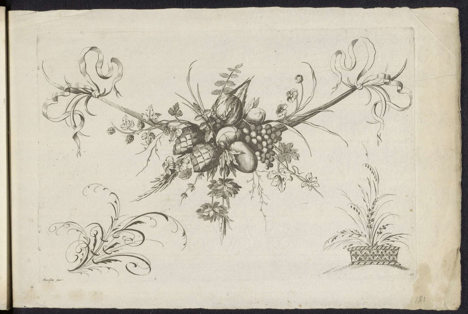 Festoen van vruchten, bladeren en bloemen by Friedrich Jacob Morisson