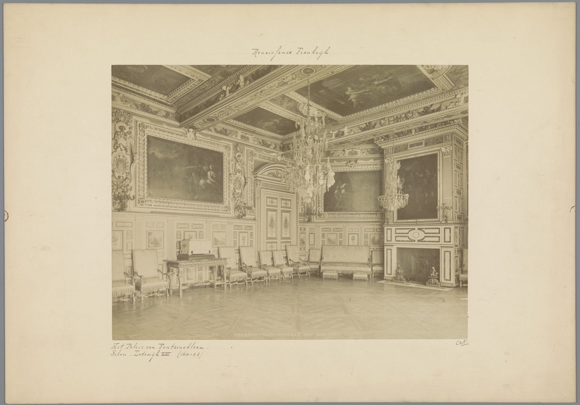 Salon van Lodewijk XIII in het Paleis van Fontainebleau by X phot.