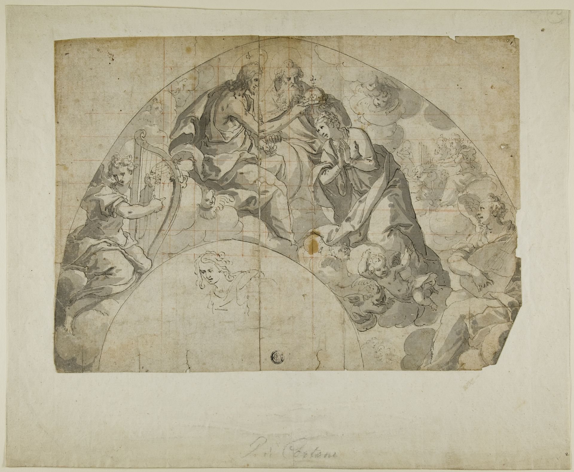 Spandrel Design for Coronation of Virgin by Anonymous