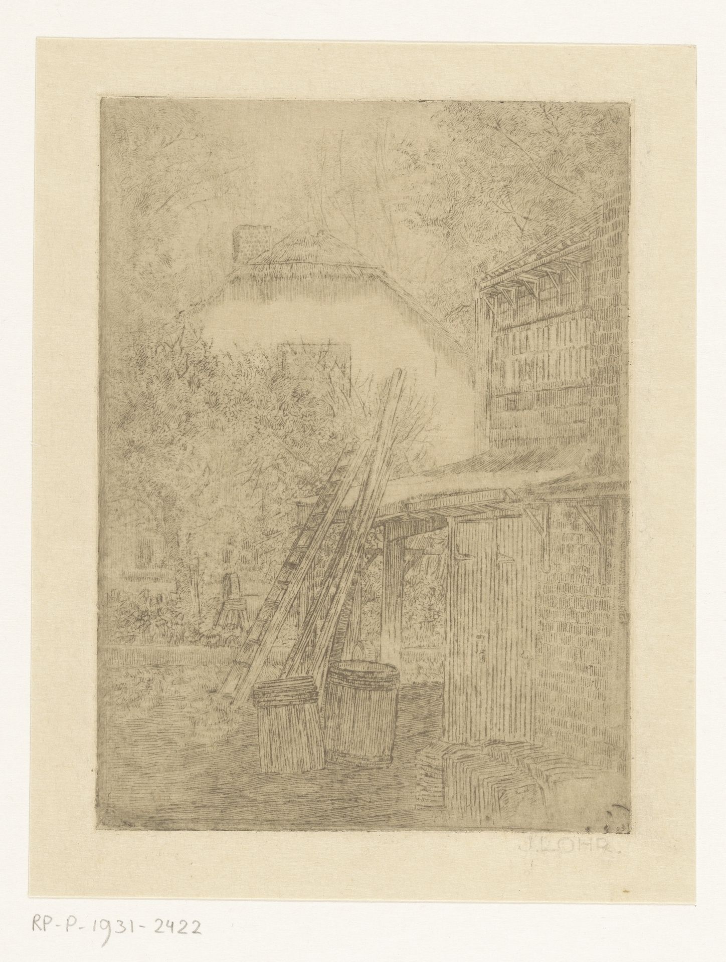 Afdak met ladder by Johannes Löhr