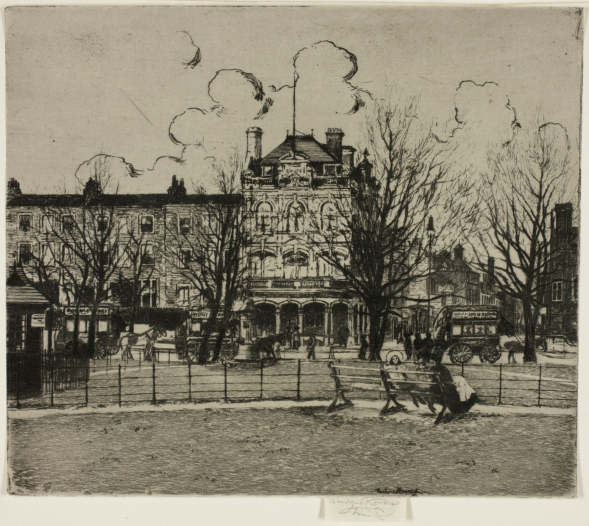 Parson's Green, Afternoon, End of Winter, The Duke's Head by Theodore Roussel