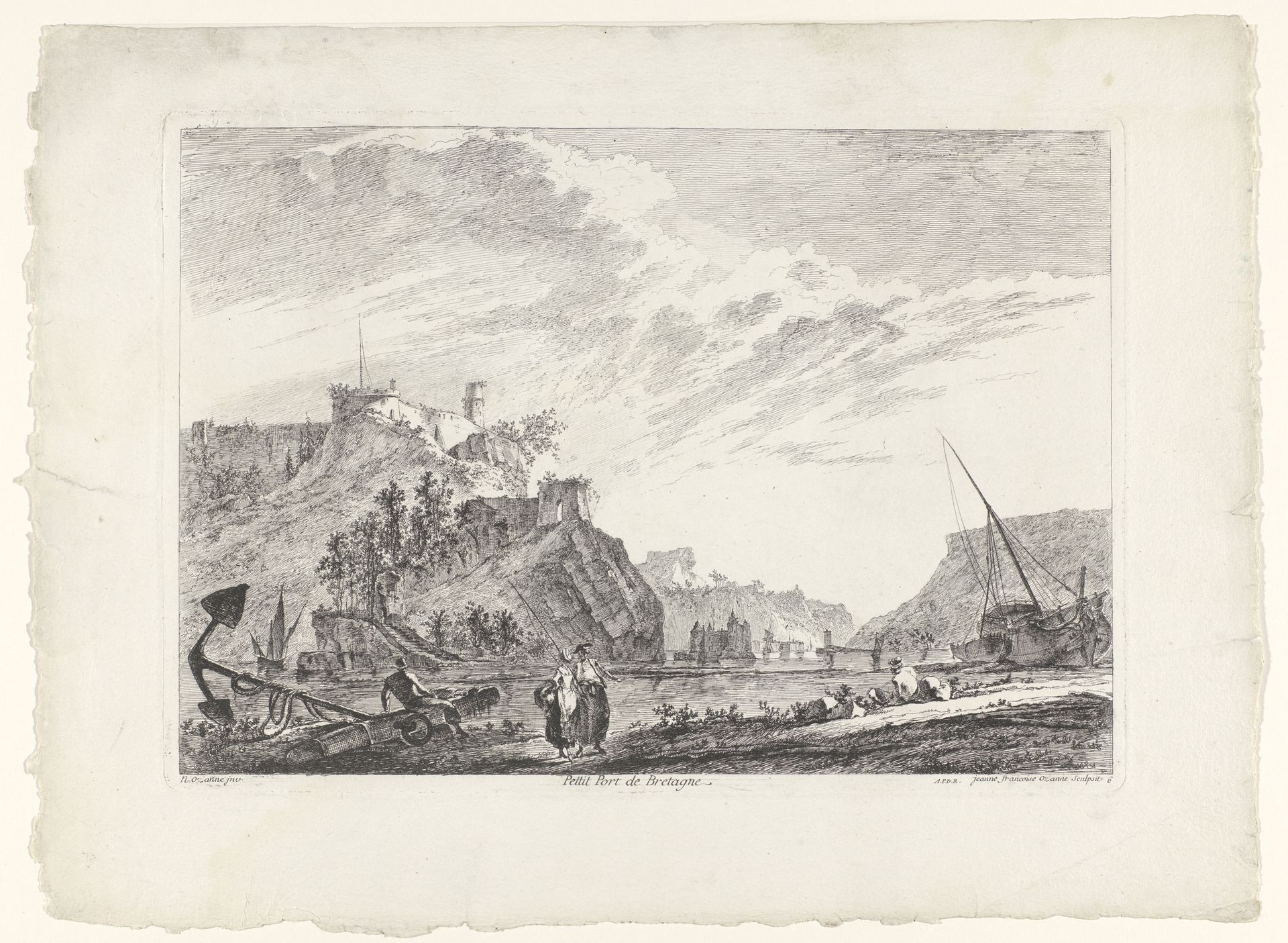 Capriccio met Bretonse haven by Jeanne Françoise Ozanne